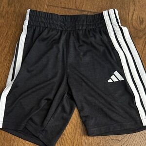 Adidas Black Shorts with White Accents